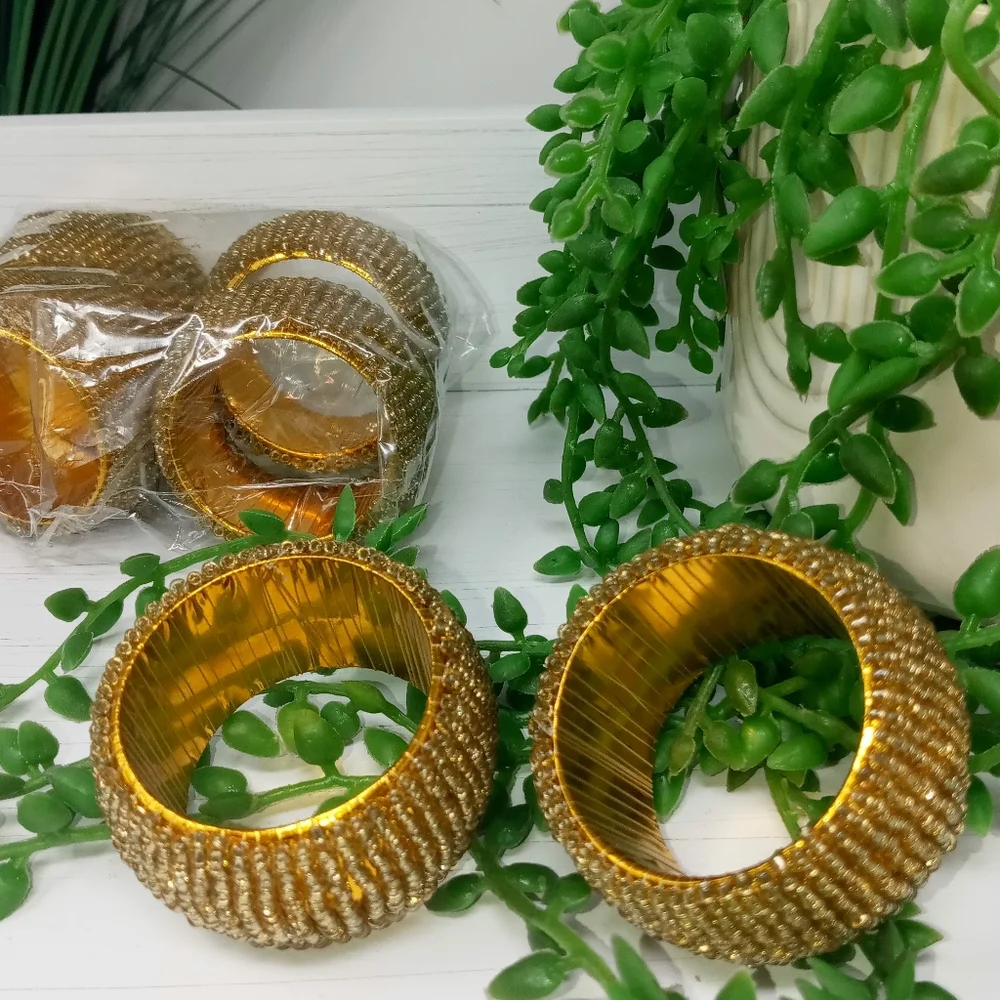 NWOT Beaded Napkin Ring Holders - Picture 5 of 6